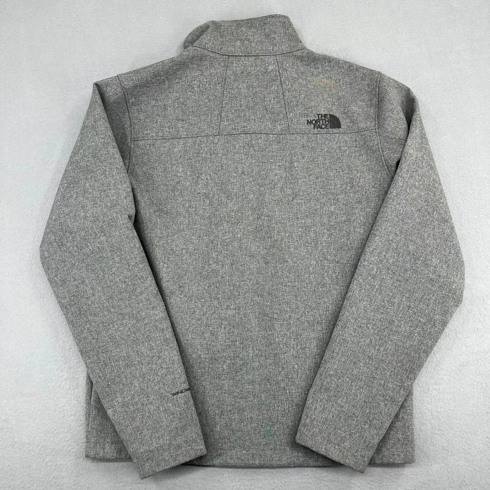 The North Face Mens Windwall Softshell Jacket Grey Heather Full‎ Zip Small